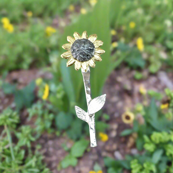 Sterling Silver Sunflower Brooch.
