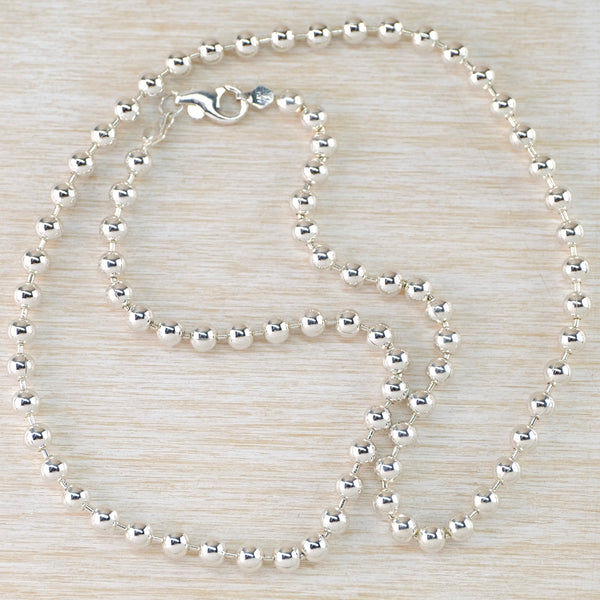 Sterling Silver 18 inch Heavy Ball Chain. Sterling Silver 18 inch Heavy Ball Chain.