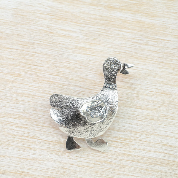 Silver Duck Brooch by JB Designs.