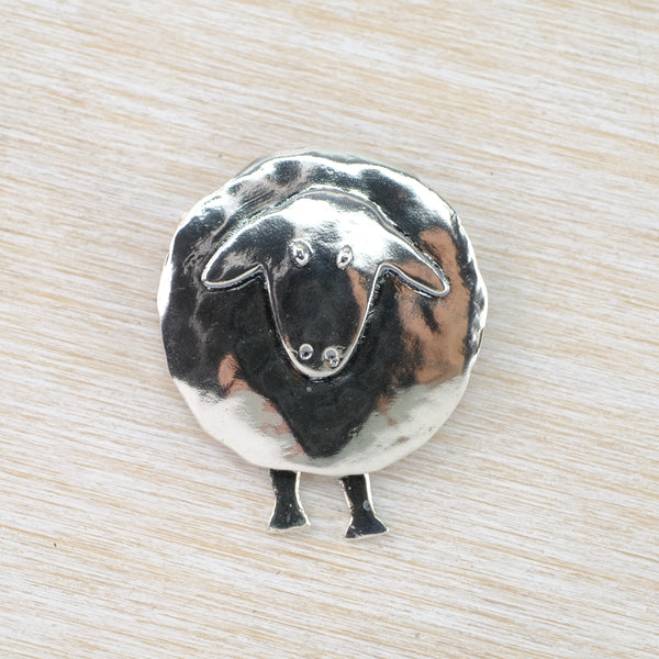 Silver Dancing Sheep Brooch by JB Designs.