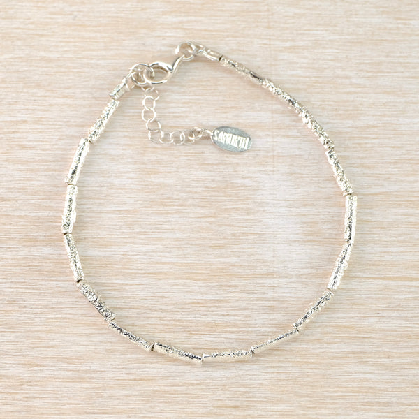 Fine Sterling Silver Tube Bracelet by JB Designs.