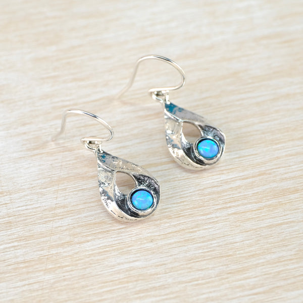 Opal and Silver Earrings by JB Designs.