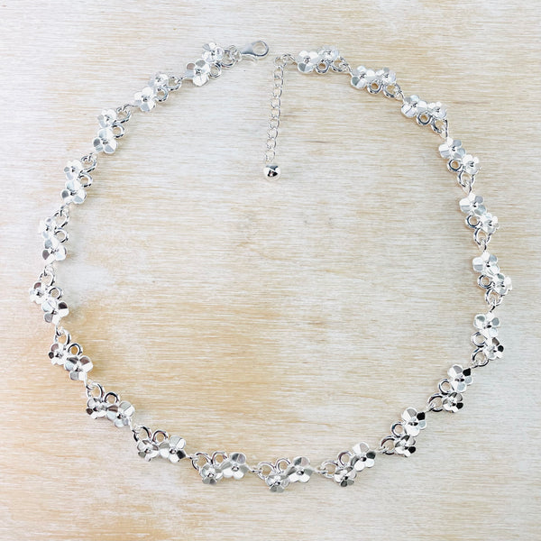 Sterling Silver 'Forget-me-not' Necklace by JB Designs.