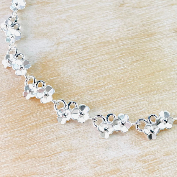 Sterling Silver 'Forget-me-not' Necklace by JB Designs.