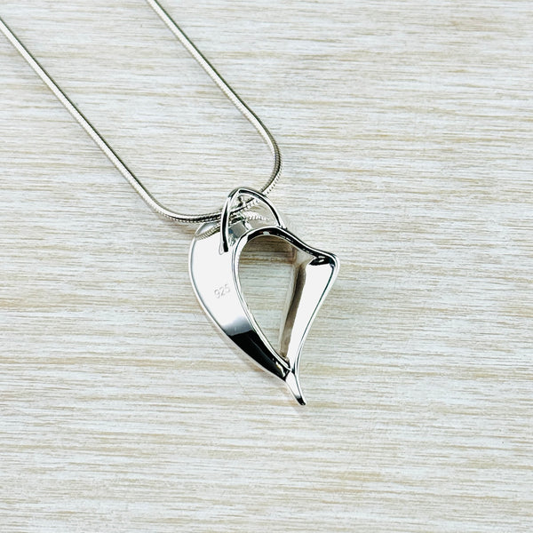 Satin and High Polished Sterling Silver Pendant by JB Designs.