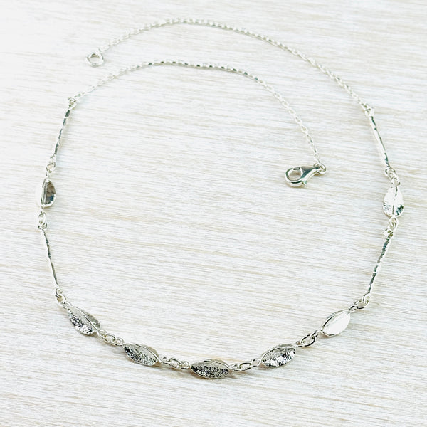 Textured Silver 'Seed Pod' Necklace by JB Designs.