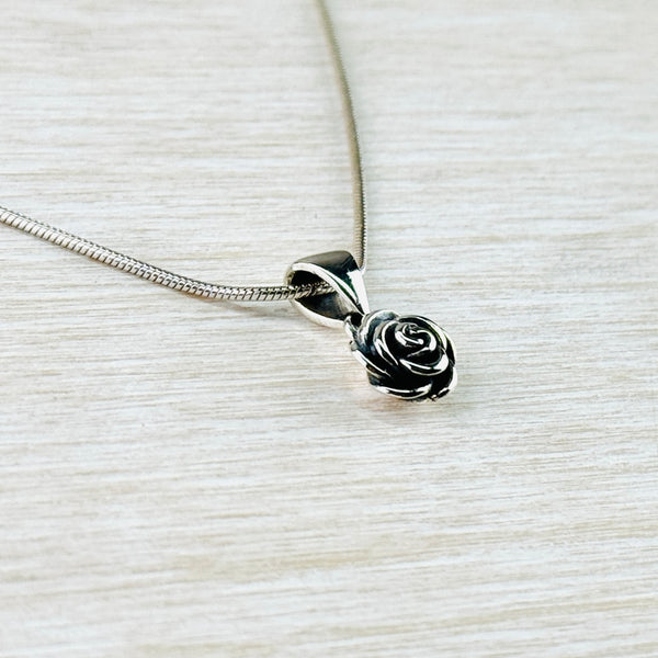 Sterling Silver Rose Pendant by JB Designs.