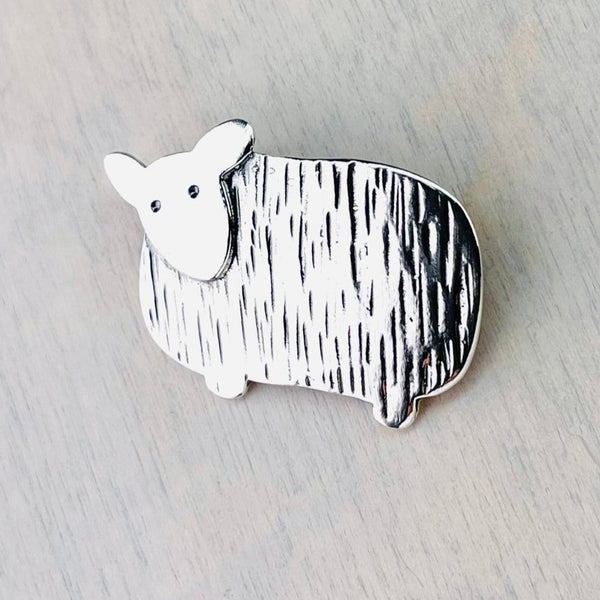 Sterling Silver Sheep Brooch by JB Designs.