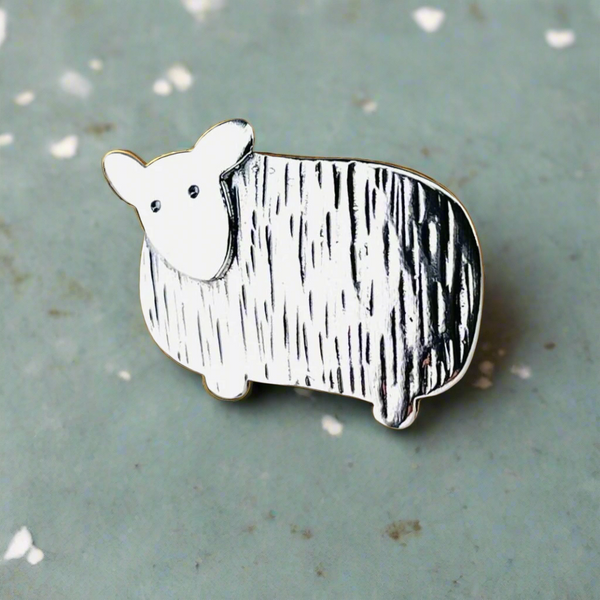 Sterling Silver Sheep Brooch by JB Designs.