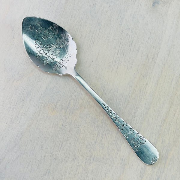 Single Antique Edwardian Silver Jam Spoon, Hallmarked Sheffield, 1906.