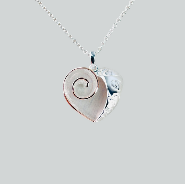 Silver Heart Shaped Pendant by 'Unique'