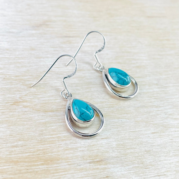 Sterling Silver and Turquoise Earrings.