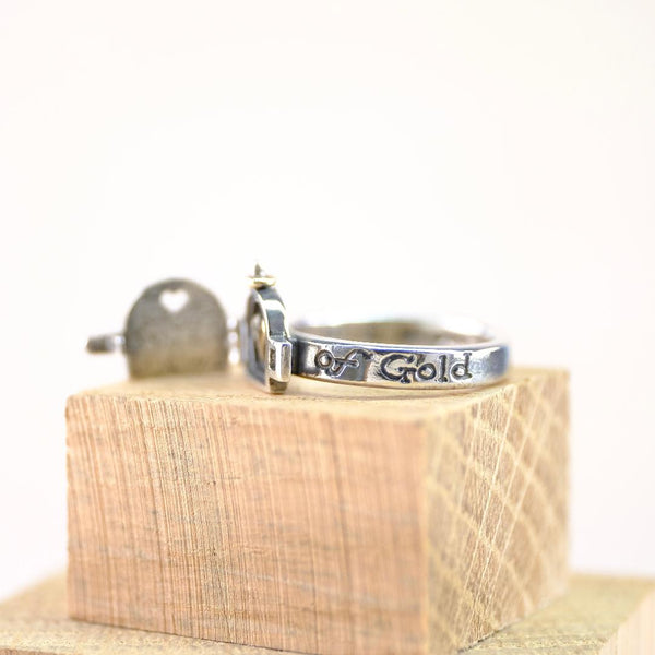 Silver and Gold "Heart Of Gold" Ring by Nick Hubbard Jewellery.