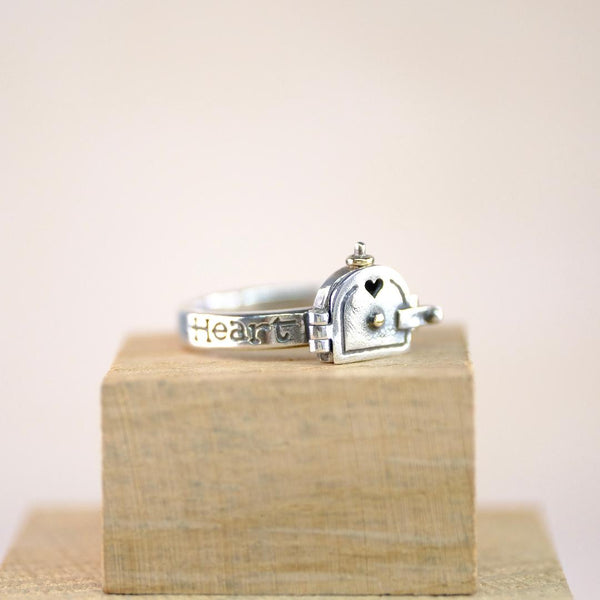 Silver and Gold "Heart Of Gold" Ring by Nick Hubbard Jewellery.