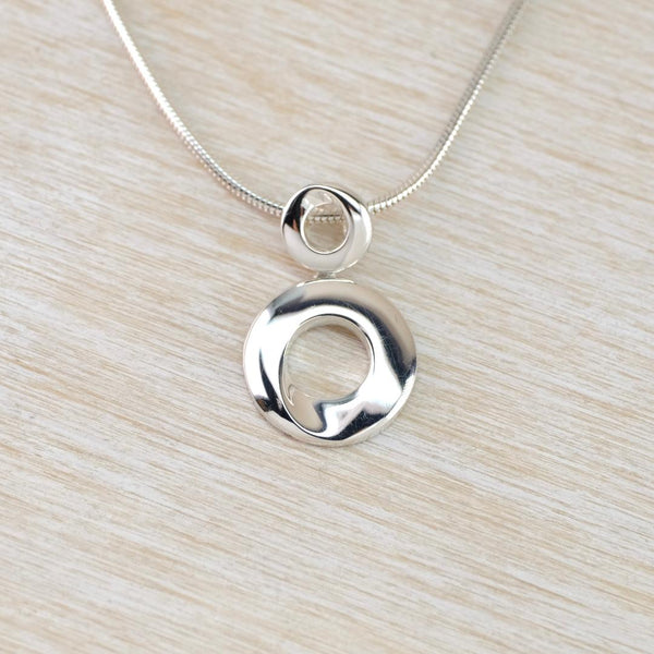 Sterling Silver Circles Pendant.