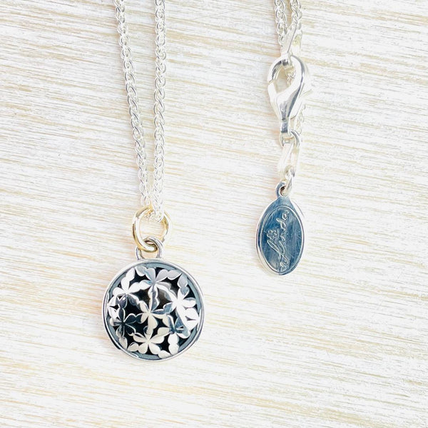 Linda Macdonald Handmade Silver and Gold 'Blossom' Pendant.