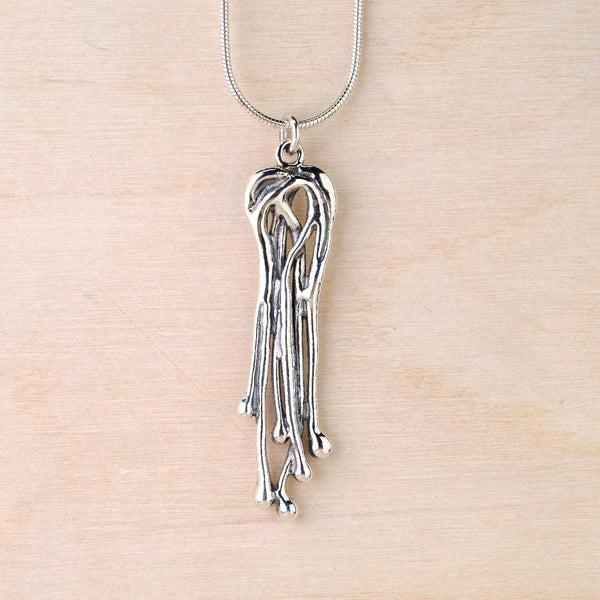 Cascading Droplets Sterling Silver Pendant.