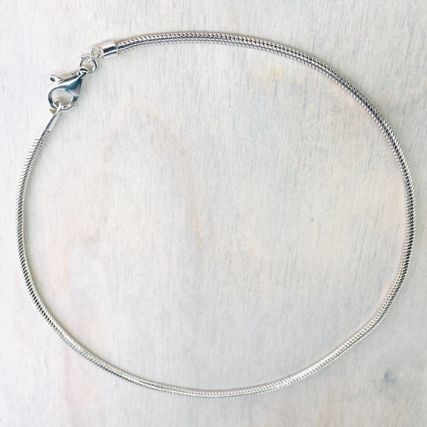 Heavy Flexible 16 inch Sterling Silver Snake Chain.