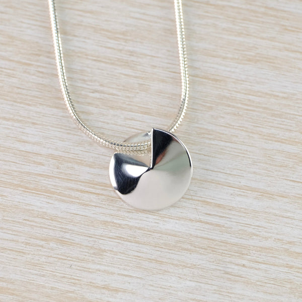 Rounded Cone Sterling Silver Pendant.