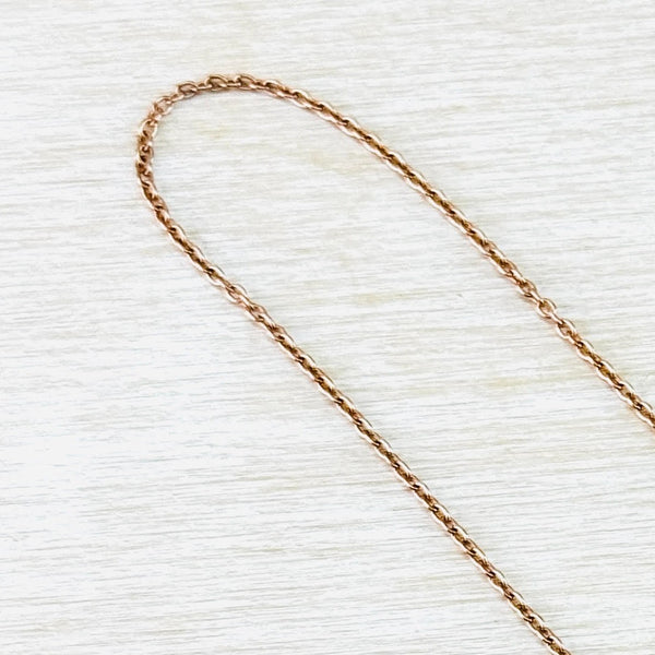 41 - 46 cm Rose Gold Plated Sterling Silver Fine Trace Chain.