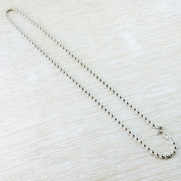 42 cm Sterling Silver 'Bead' Chain.