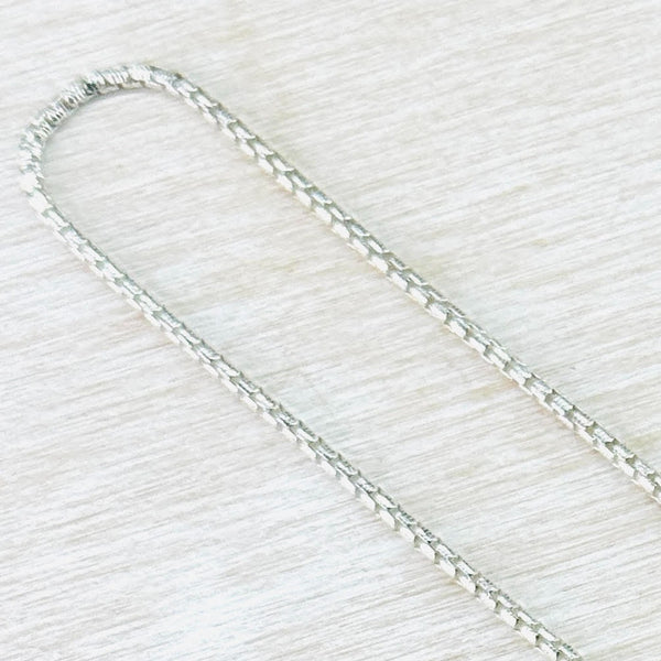 42 cm Sterling Silver Rounded Box Chain.