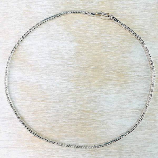 High Polished Sterling Silver 'Foxtail' Chain. (40.5 cm)