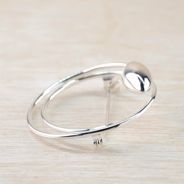 Delicate Sterling Silver Brooch with Pod by JB Designs.