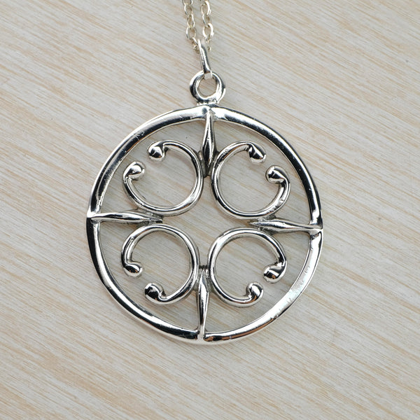 Vintage Sterling Silver (large) St Magnus Pendant by Ola Gorie, Hallmarked Edinburgh 1976.