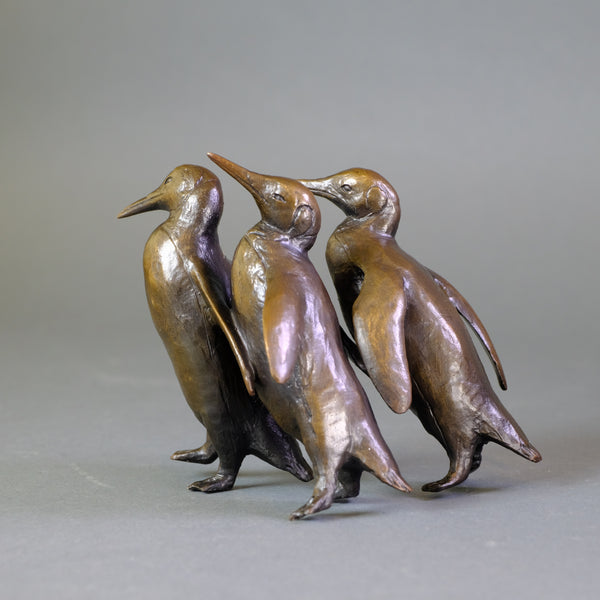 Bronze 'Three Penguins' by Michael Simpson