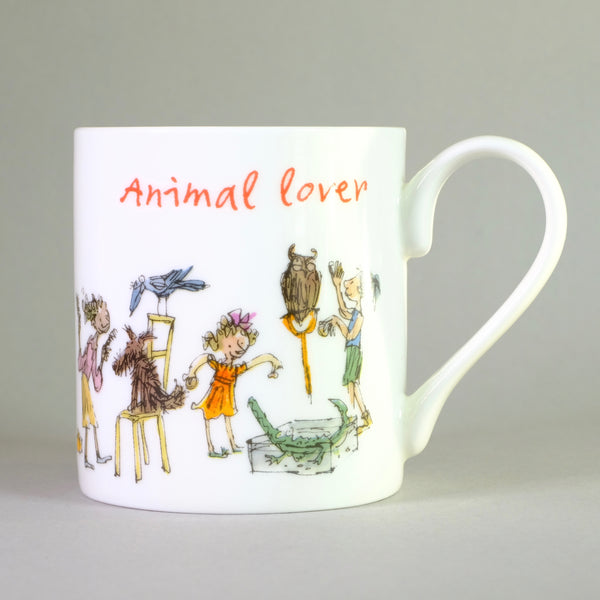 'Animal Lover' by Quentin Blake Bone China Mug.