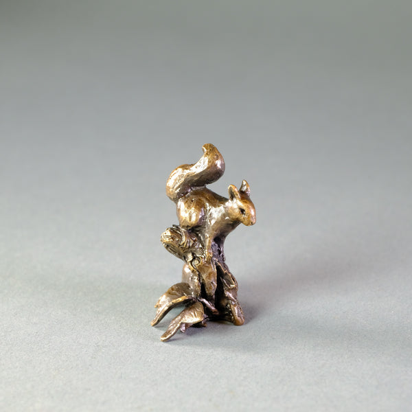 Bronze 'Red Squirrel' Miniature Sculpture.