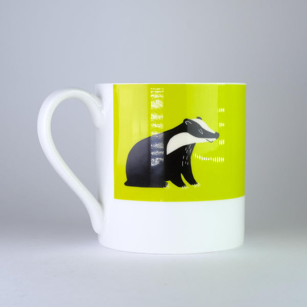 'Happiness is Being in the Countryside' Badger Bone China Mug.