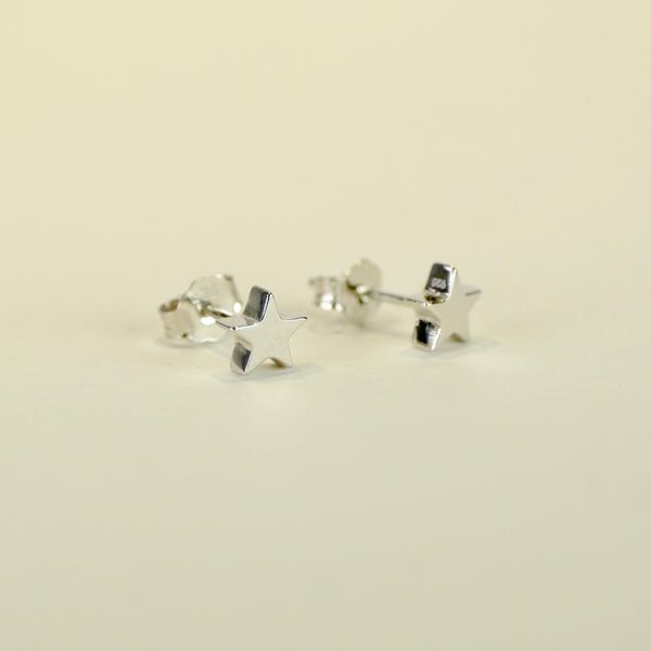Silver Star Stud Earrings by JB Designs