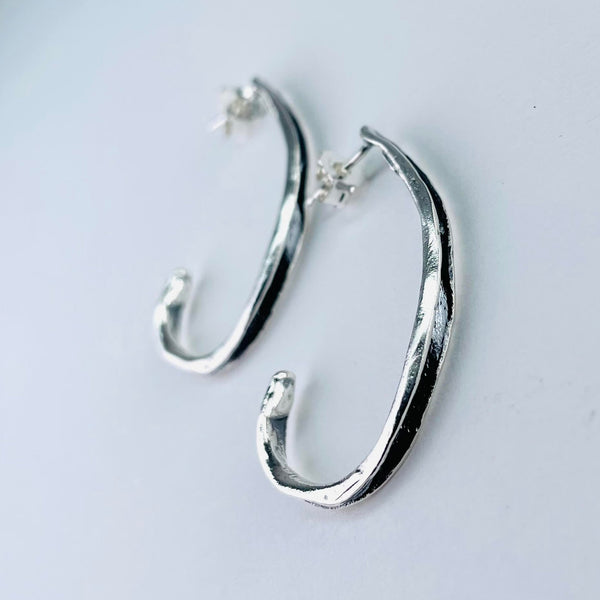 Oxidized Half Hoop Earrings by JB Designs.