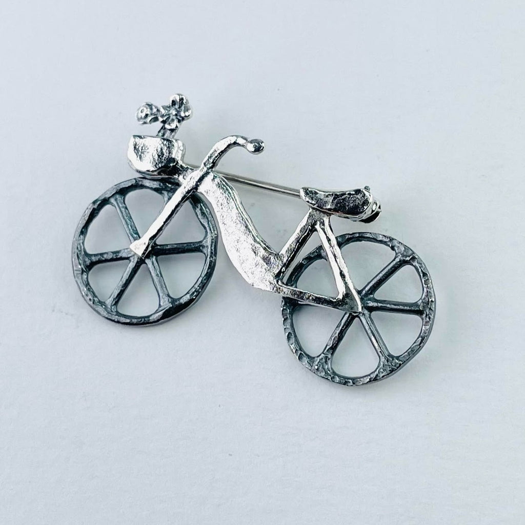 Sterling silver bicycle discount earrings