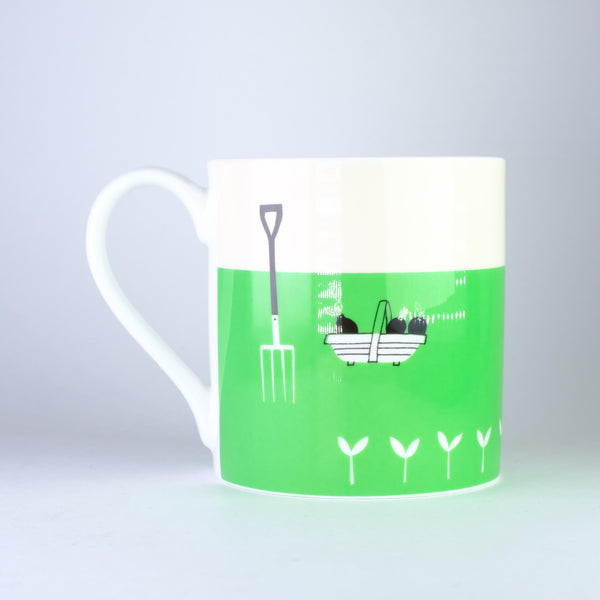 'Happiness is Being in the Garden' Bone China Mug.