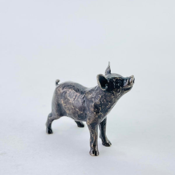 Bronze 'Pig' Miniature Sculpture.