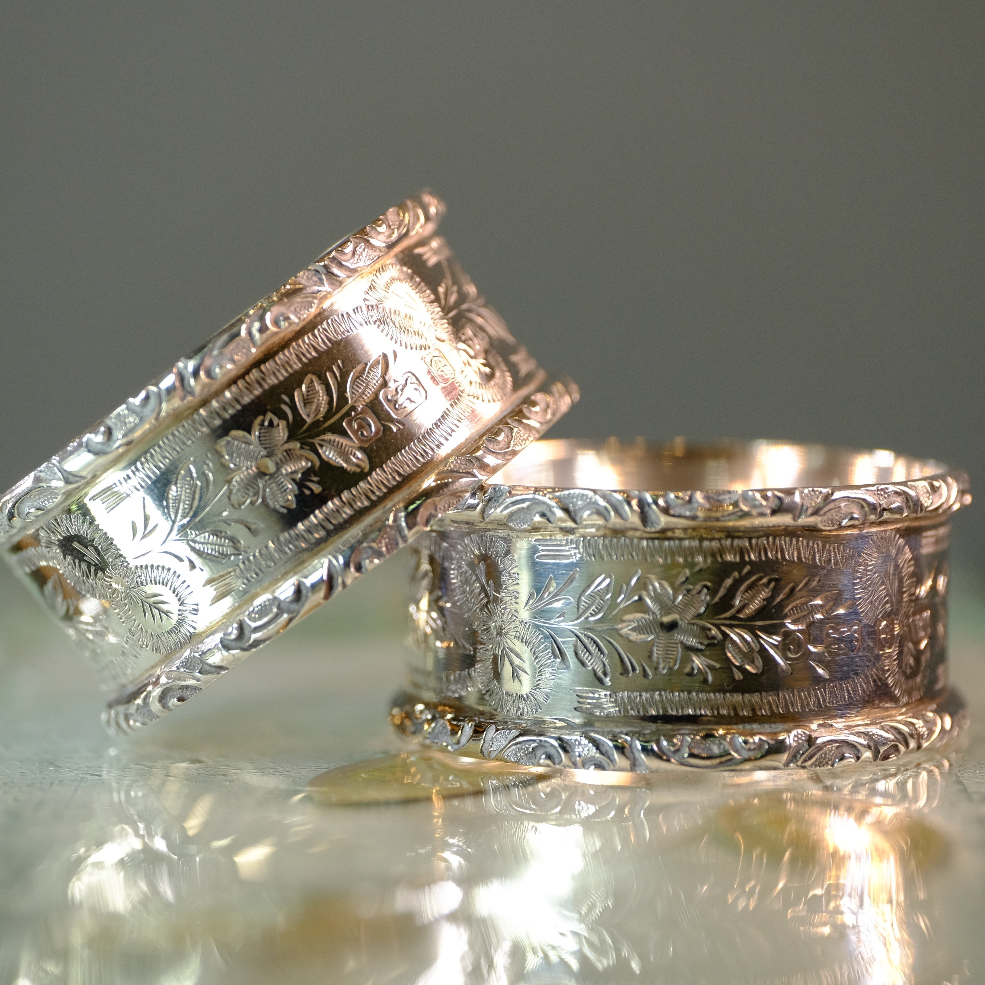 Vintage Silver Napkin Rings.