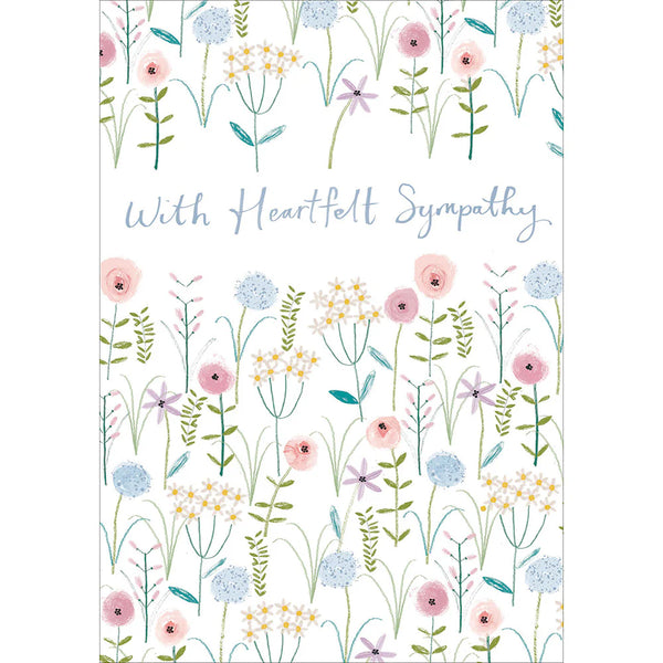 Floral ' With Sympathy ' Card by Woodmansterne