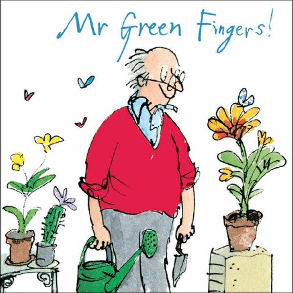 Quentin Blake 'Mr Green Fingers' Birthday Card