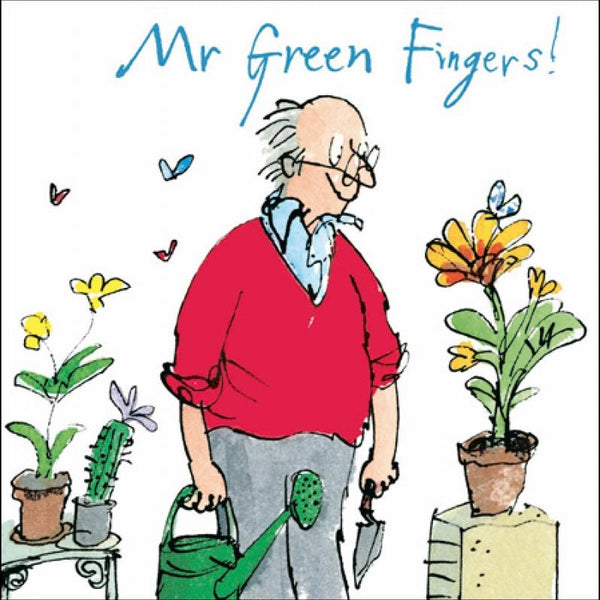 Quentin Blake 'Mr Green Fingers' Birthday Card