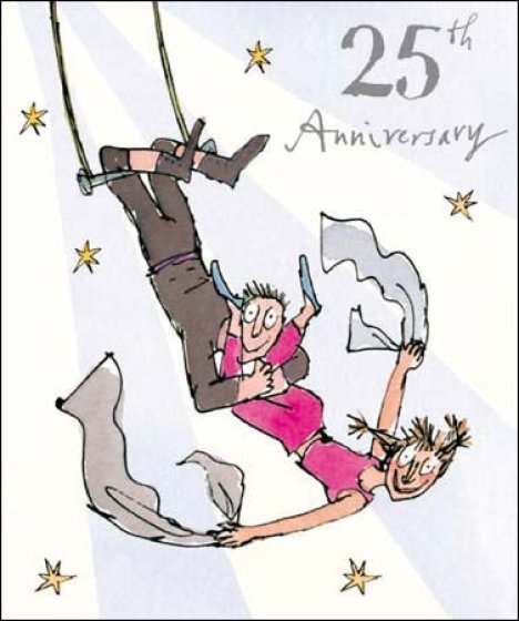 Quentin Blake 25th Anniversary Card.