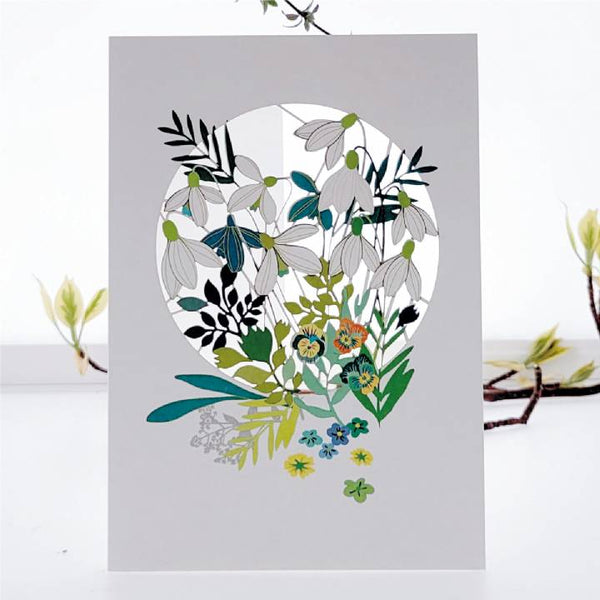 "Snowdrops" Laser Cut Blank Card.