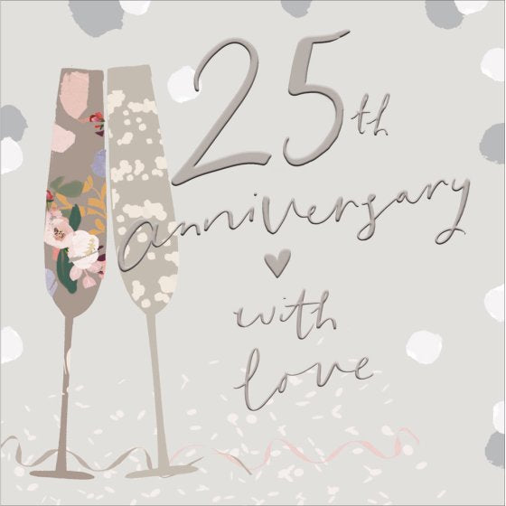 25th Anniversary With Love Card