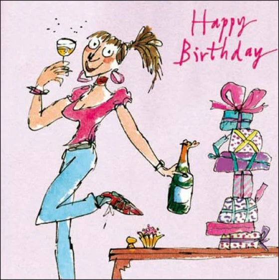 Quentin Blake 'Happy Birthday' Greetings Card.