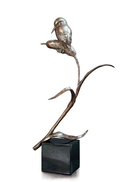 Limited Edition Bronze Kingfisher by Michael Simpson.