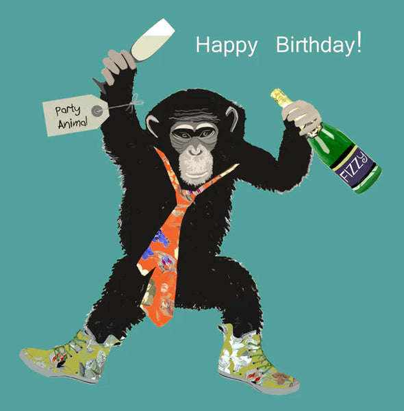 'Happy Birthday Party Animal' Card by Sally Scaffardi