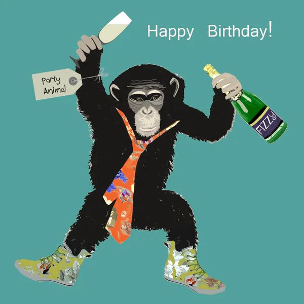 'Happy Birthday Party Animal' Card by Sally Scaffardi
