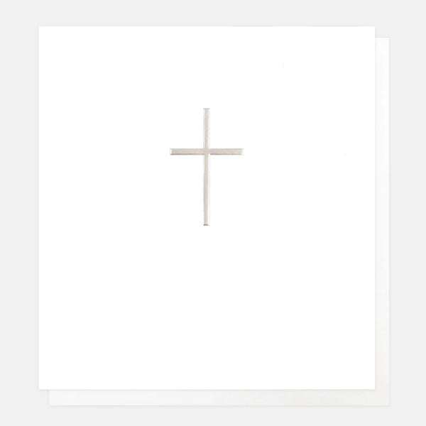 Silver Cross Christening Card by Caroline Gardner.